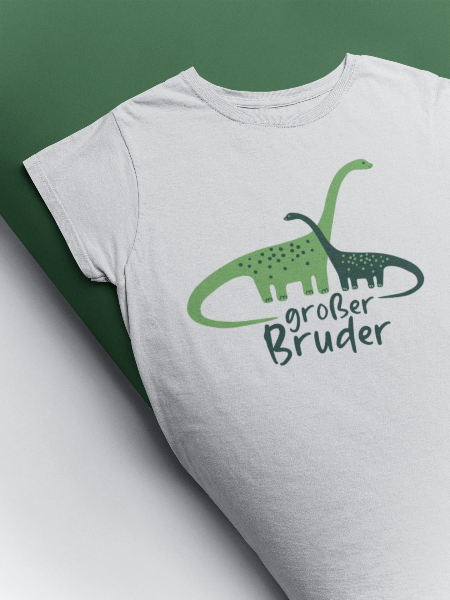 Bügelbild großer Bruder Brontosaurier Dino zweifarbig
