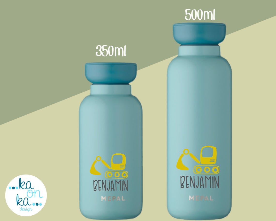 Isolierflasche / Thermosflasche personalisiert Bagger
